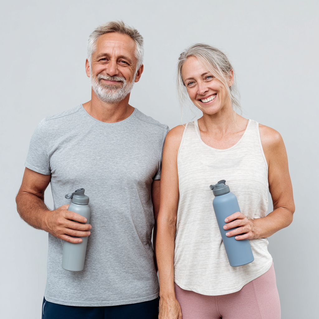 Smiling middle-aged Ukrainian woman preparing healthy colorful vegetables in modern kitchen, wearing casual clothing, natural lighting